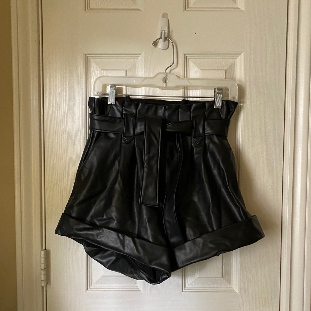 Abercrombie & Fitch leather shorts